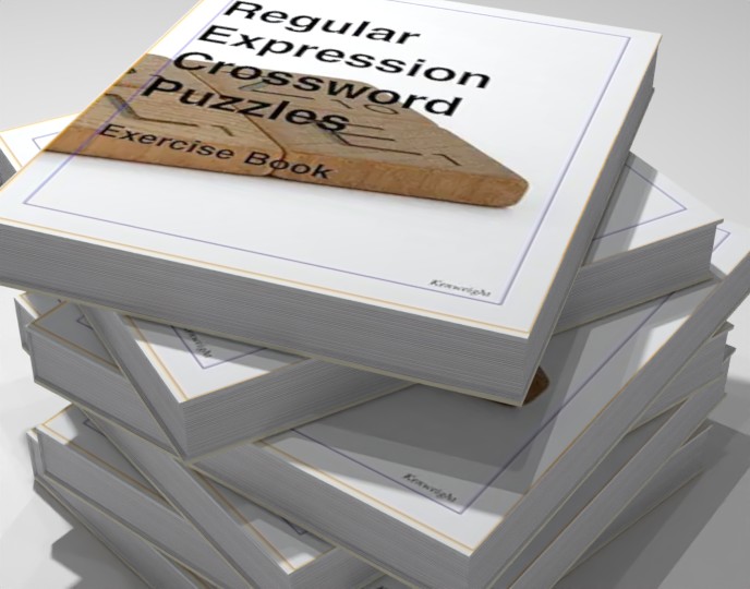 Regular Expression Crossword Exercises on a shelf